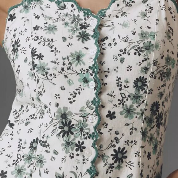 Anthropologie Sleeveless Drop-Waist Midi Dress SZ: XL - Picture 16 of 16